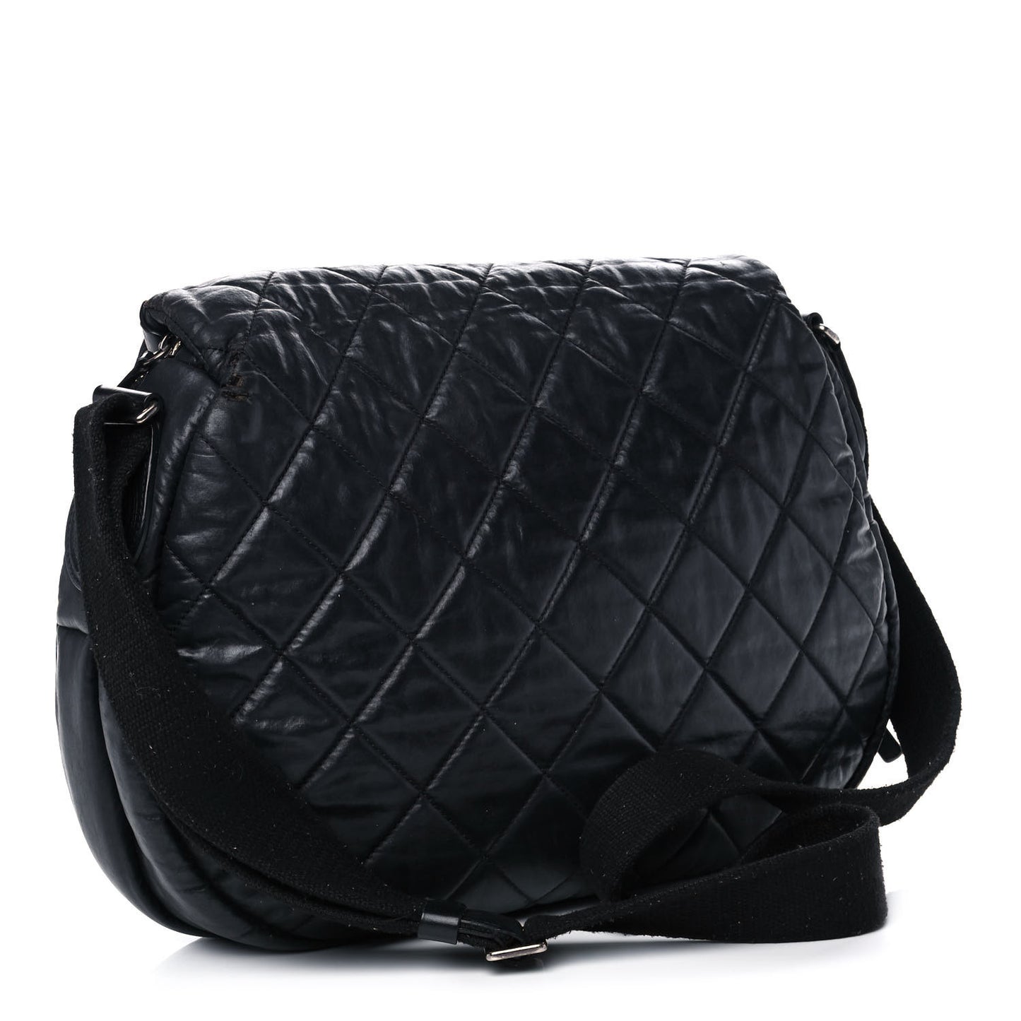 Nylon Quilted Coco Cocoon Messenger Black