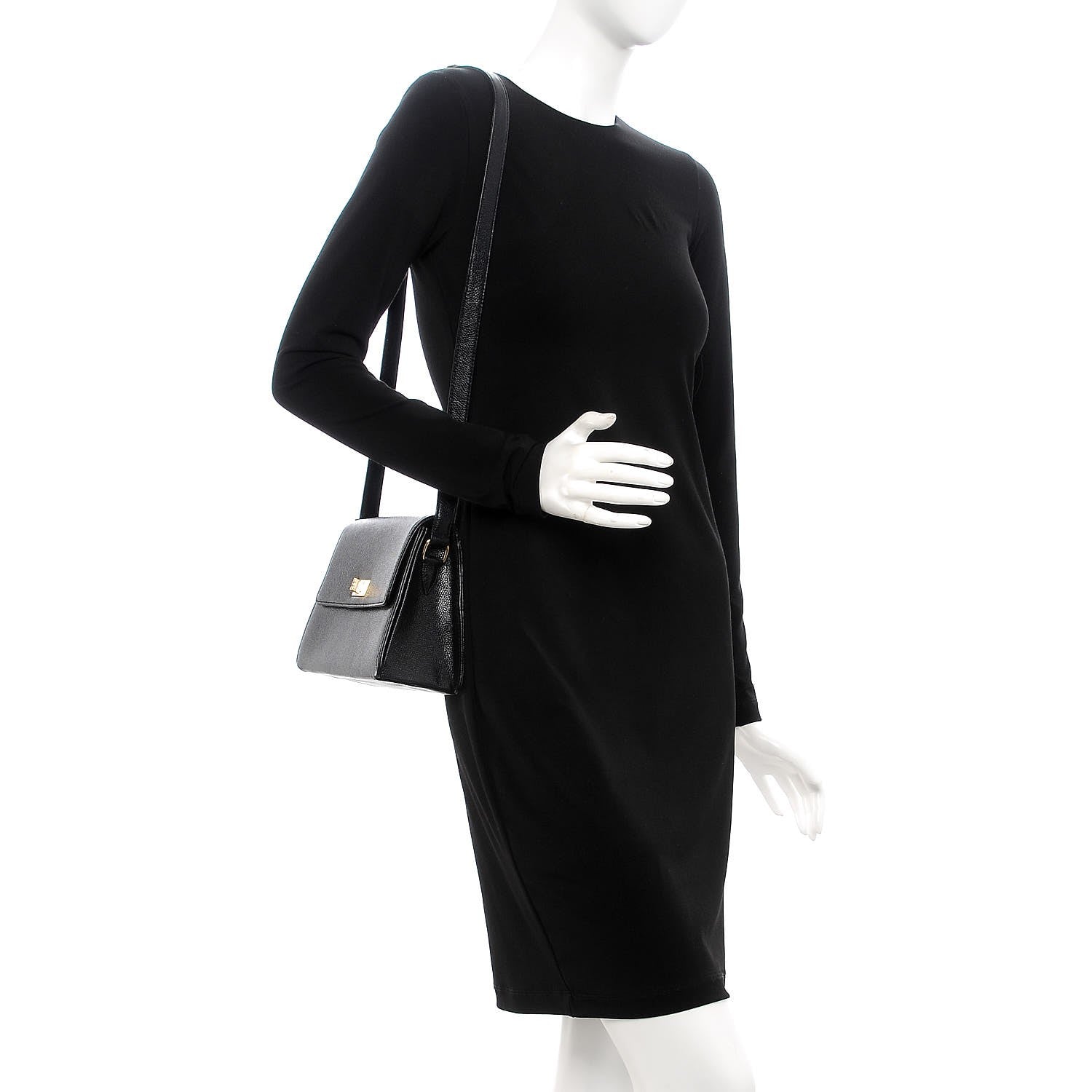 Chanel Caviar Mademoiselle Flap Shoulder Bag Black 2 of 7