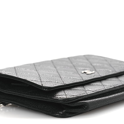 Chanel Caviar Quilted Wallet On Chain WOC Black 10 of 15
