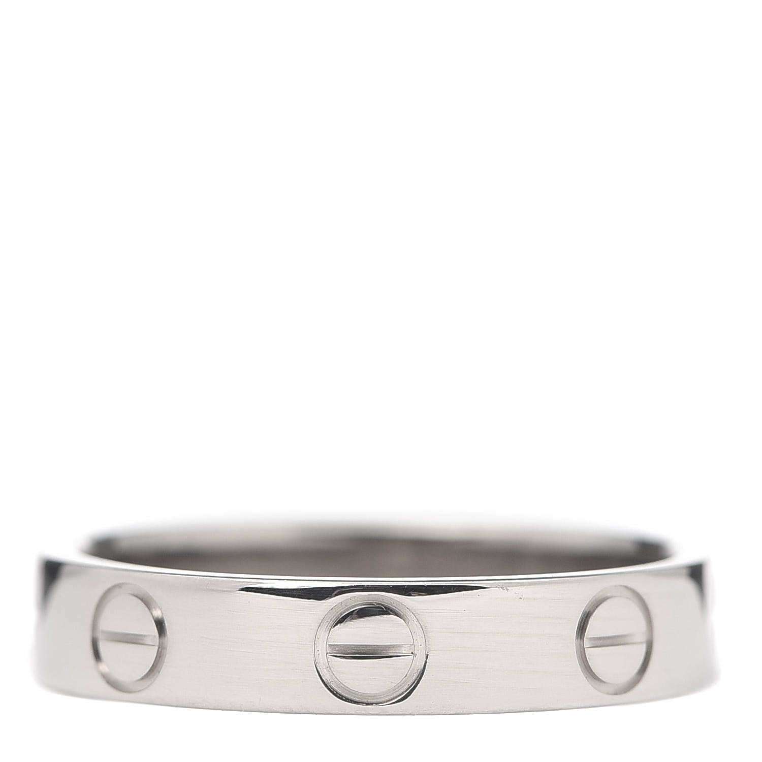 Cartier 18K White Gold 3.5mm LOVE Wedding Band Ring 49 4.75 3 of 4