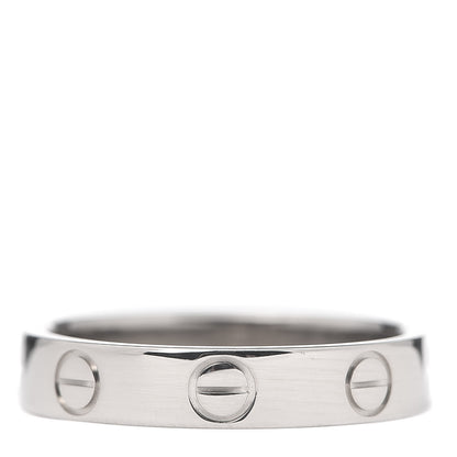 Cartier 18K White Gold 3.5mm LOVE Wedding Band Ring 49 4.75 3 of 4