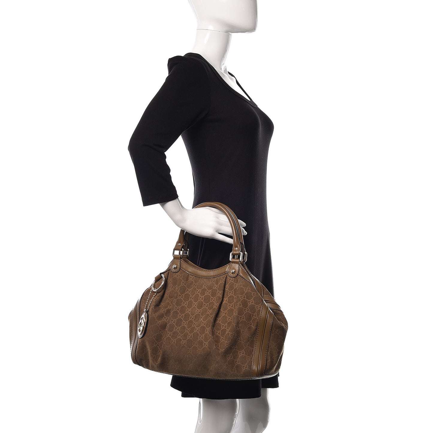 Monogram Corduroy Medium Sukey Tote Brown