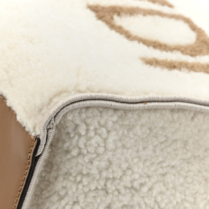 Fendi Shearling Vitello King Logo Medium Fendi Sunshine Shopper Tote White 13 of 17