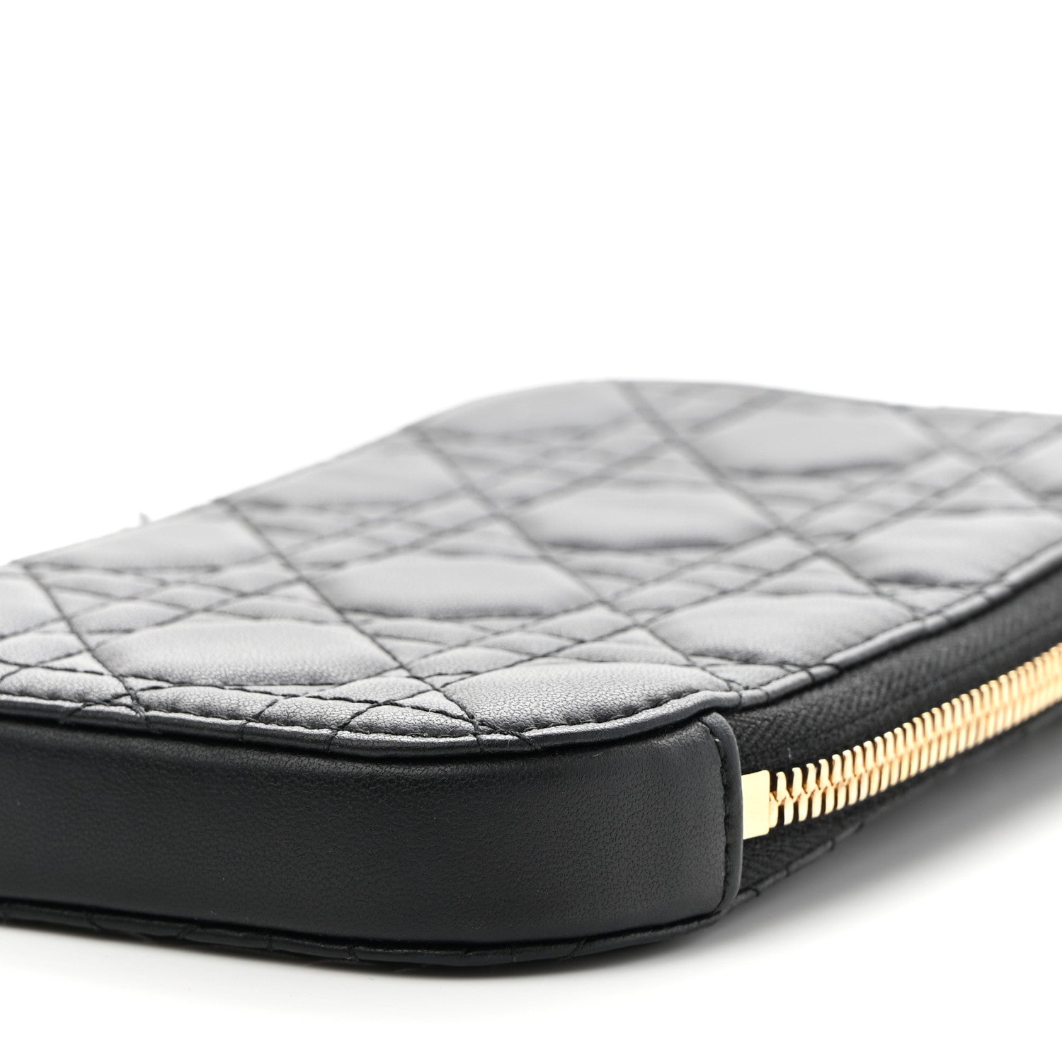 Christian Dior Lambskin Cannage Lady Dior Phone Holder Black 7 of 8
