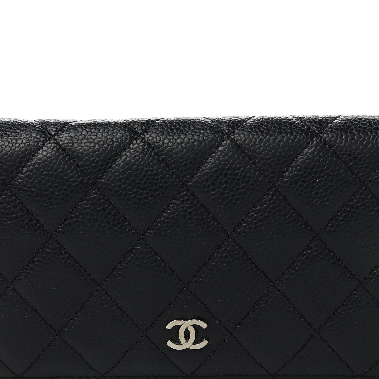 Chanel Caviar Quilted Yen Wallet Black 11 of 11