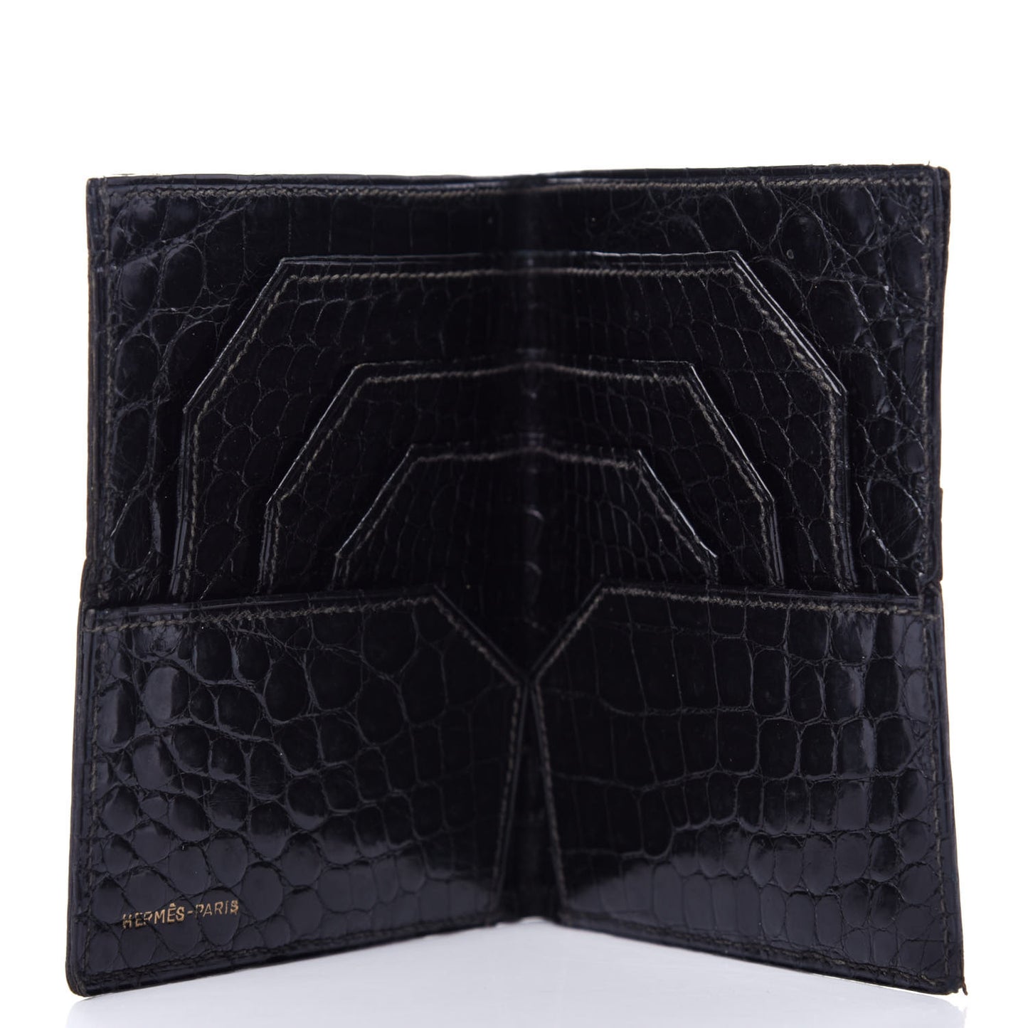 Shiny Alligator Wallet Black