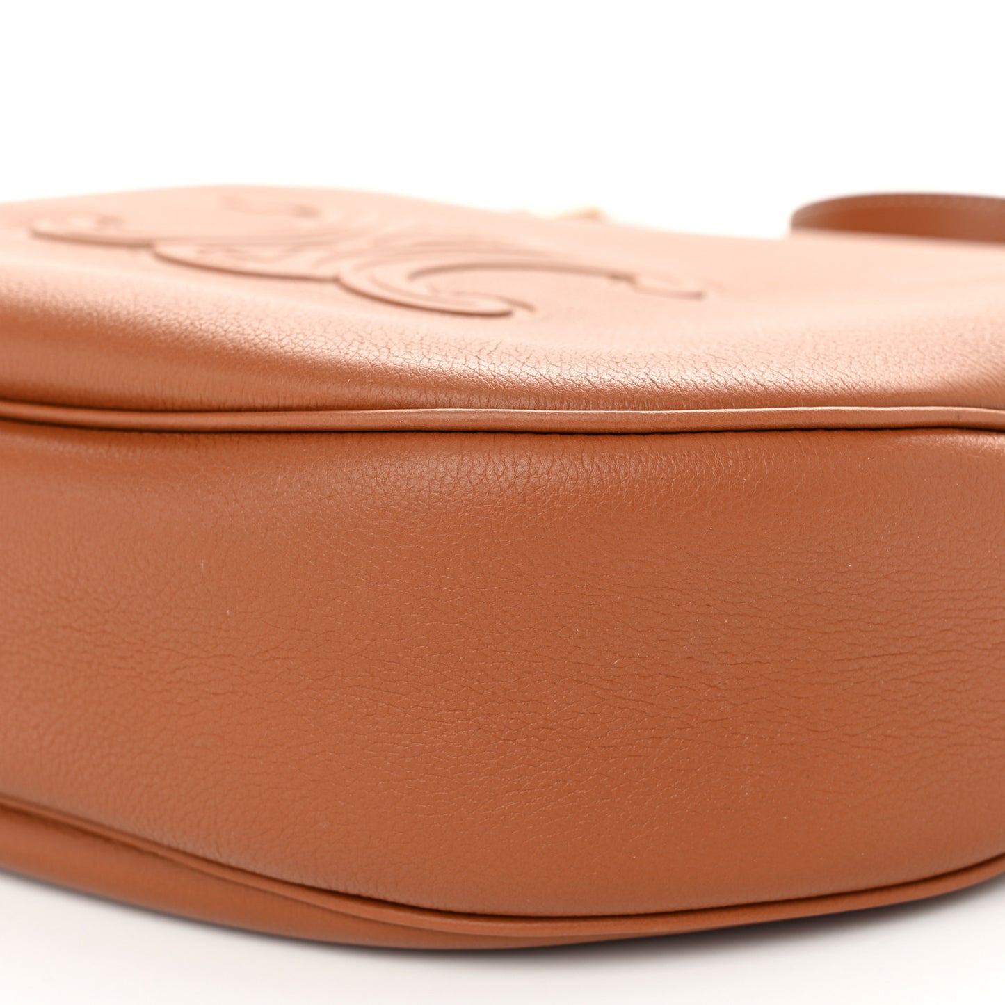Supple Calfskin Medium Triomphe Heloise Shoulder Bag Tan