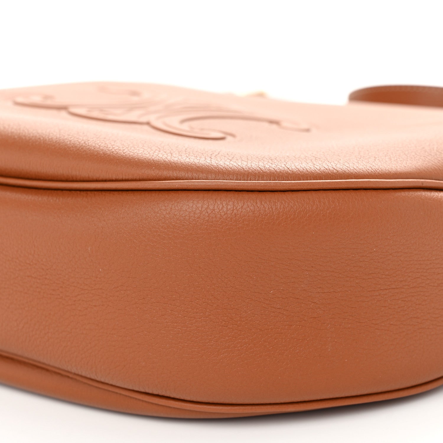 Celine Supple Calfskin Medium Triomphe Heloise Shoulder Bag Tan 11 of 11