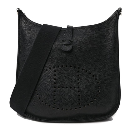 Hermes Taurillon Clemence Evelyne II PM Black 1 of 8