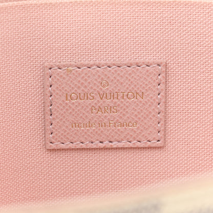 Louis Vuitton Damier Azur Pochette Felicie Chain Wallet Rose Ballerine 8 of 17