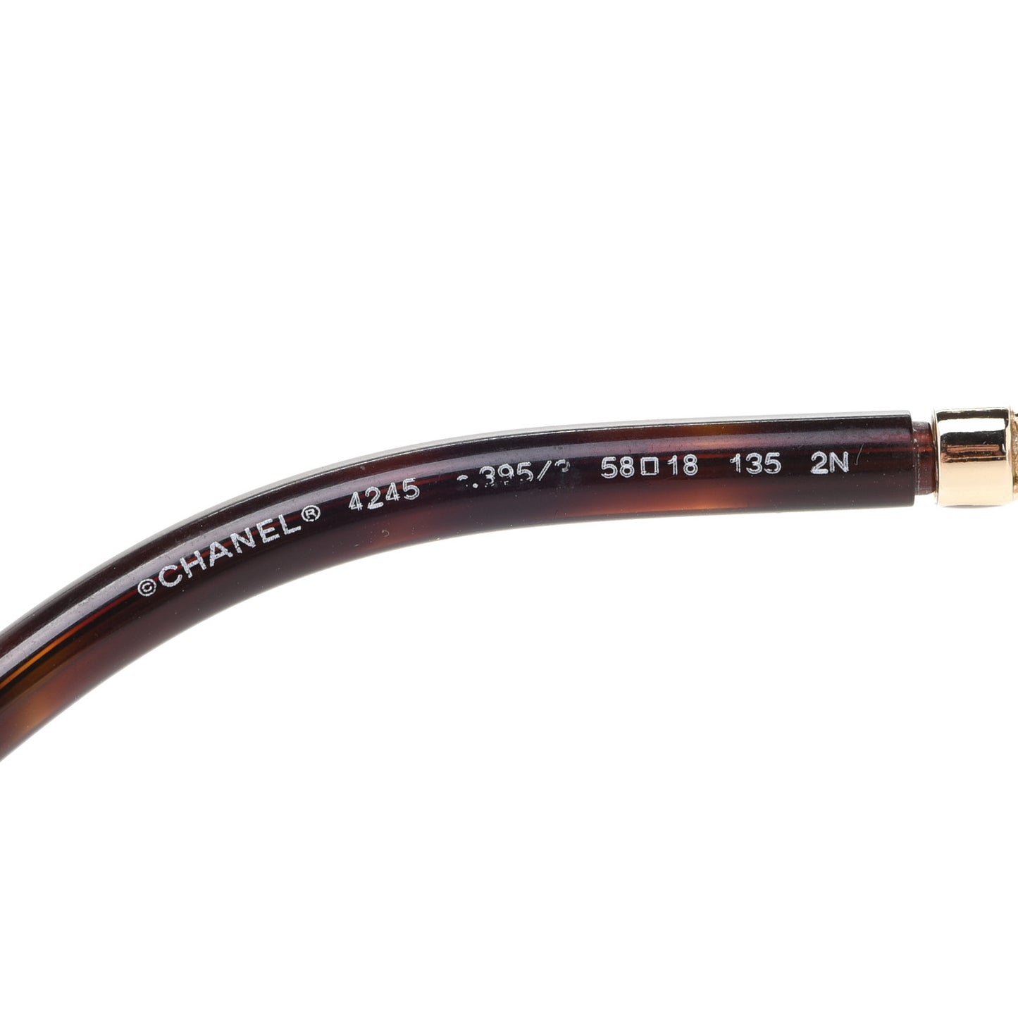 Round Removable Triple Hanging Chain Sunglasses 4245 Light Brown