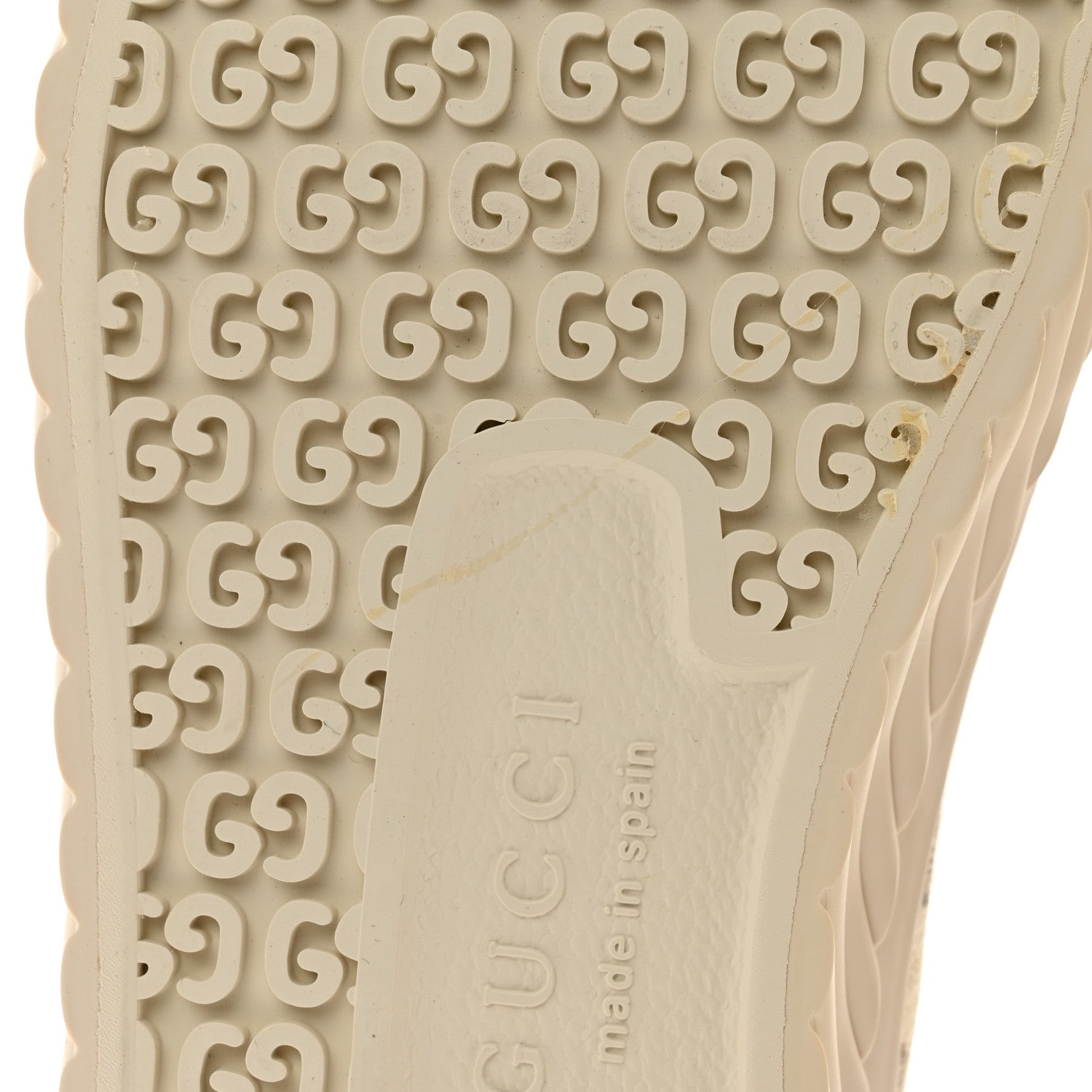 Gucci Monogram Suede Mens Tortuga High Top Sneakers 10 Beige Ebony Oatmeal Mystic White 8 of 9