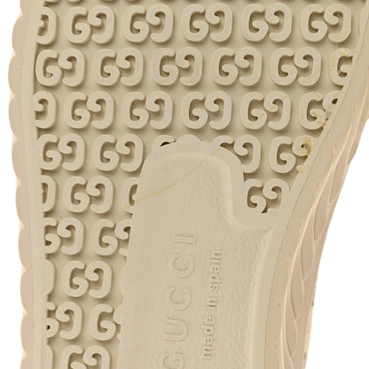 Gucci Monogram Suede Mens Tortuga High Top Sneakers 10 Beige Ebony Oatmeal Mystic White 8 of 9