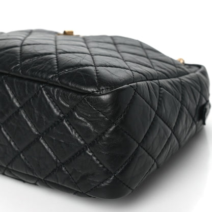 Chanel Aged Calfskin Quilted Large Reissue Camera Case Black 10 of 10