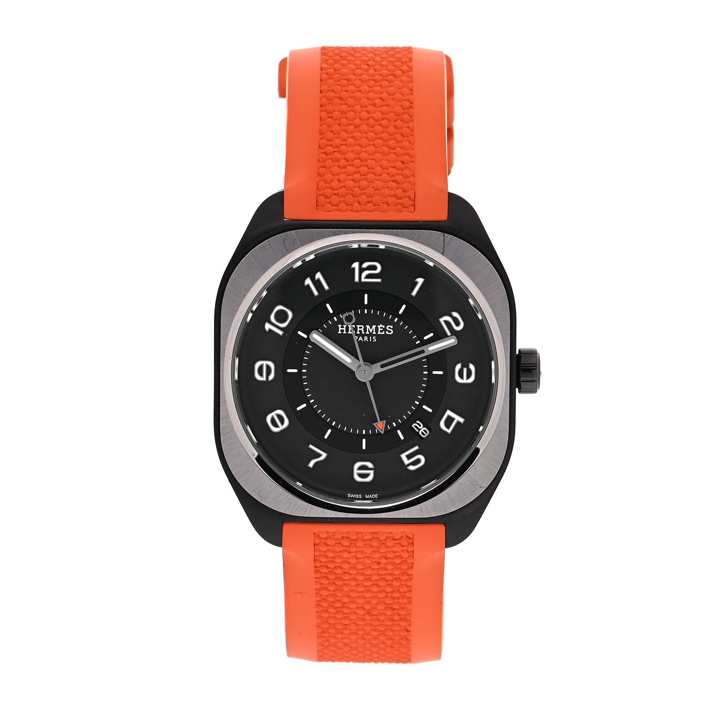 DLC Coated Titanium Rubber 39mm H08 Automatic Watch Orange