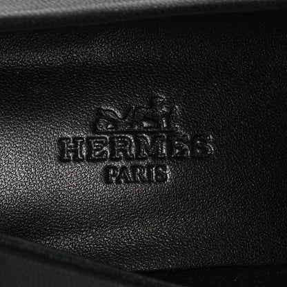 Hermes Goatskin Womens Dauphine 70 Moccasin Loafers 37.5 Black 8 of 11