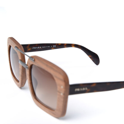 Prada Wooden Sunglasses SPR30R Canaletto Tortoise 5 of 8