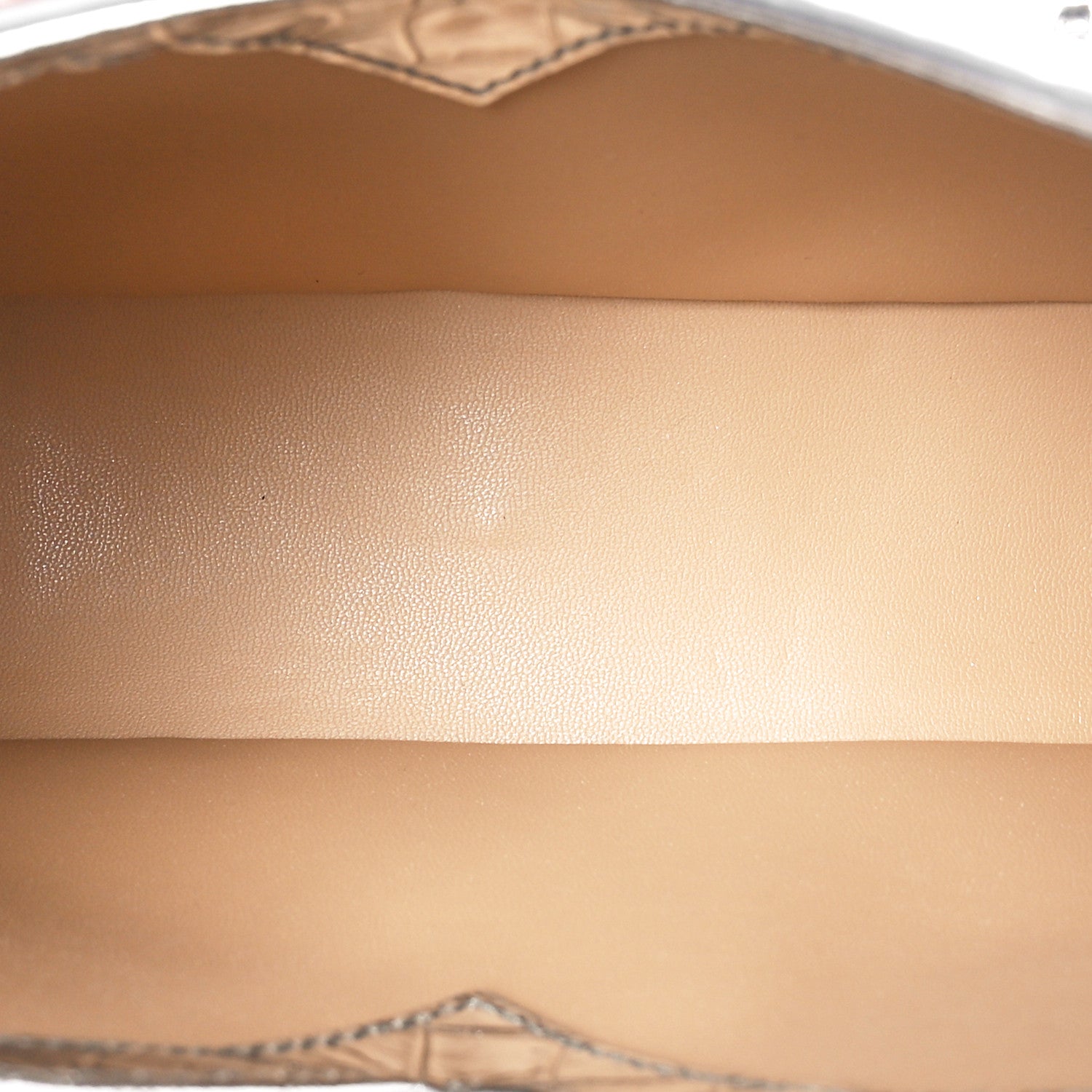 Givenchy Metallic Calfskin Croc Embossed Small Cut Out Shoulder Bag Silver 5 of 10