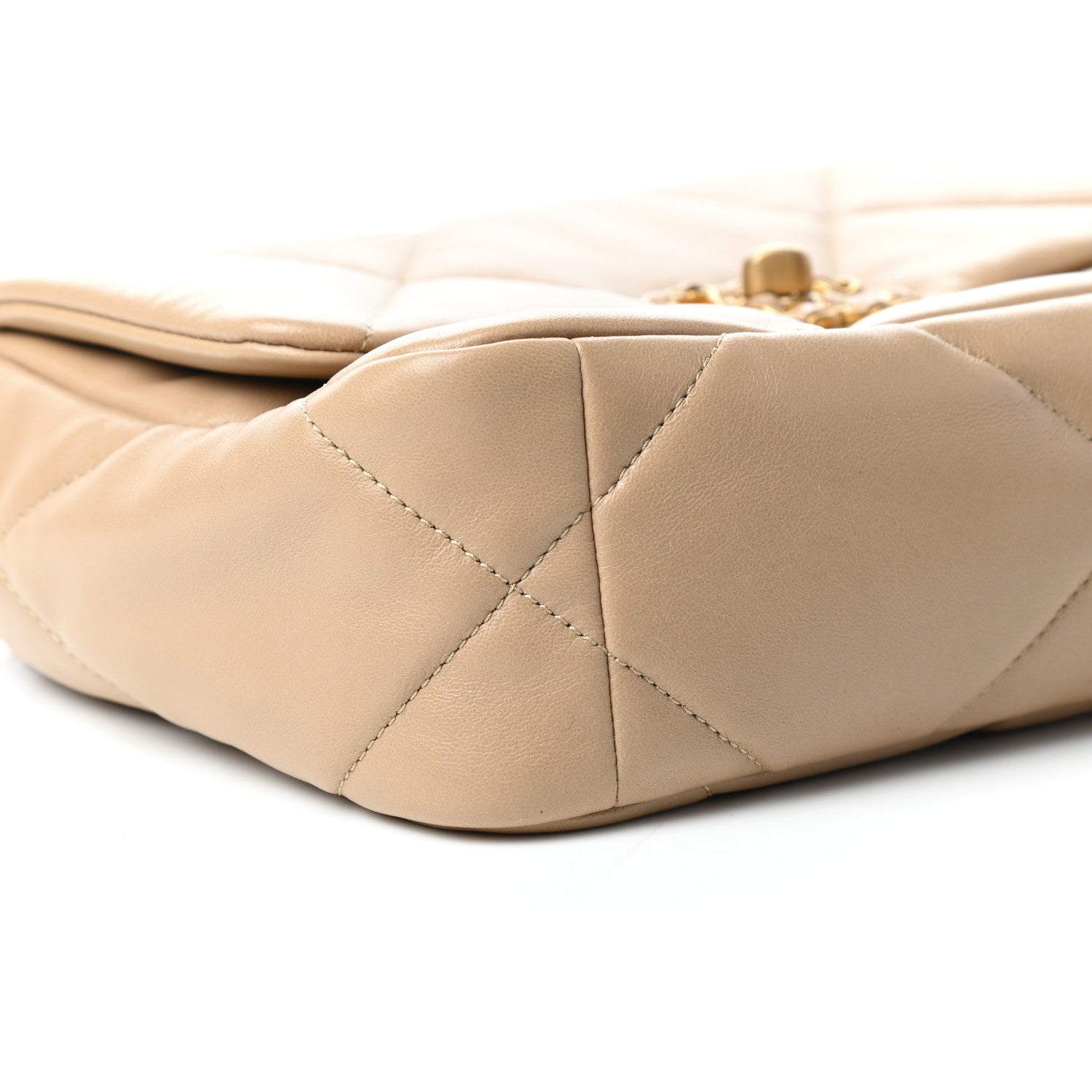 Chanel Lambskin Quilted Medium Chanel 19 Flap Dark Beige 8 of 10