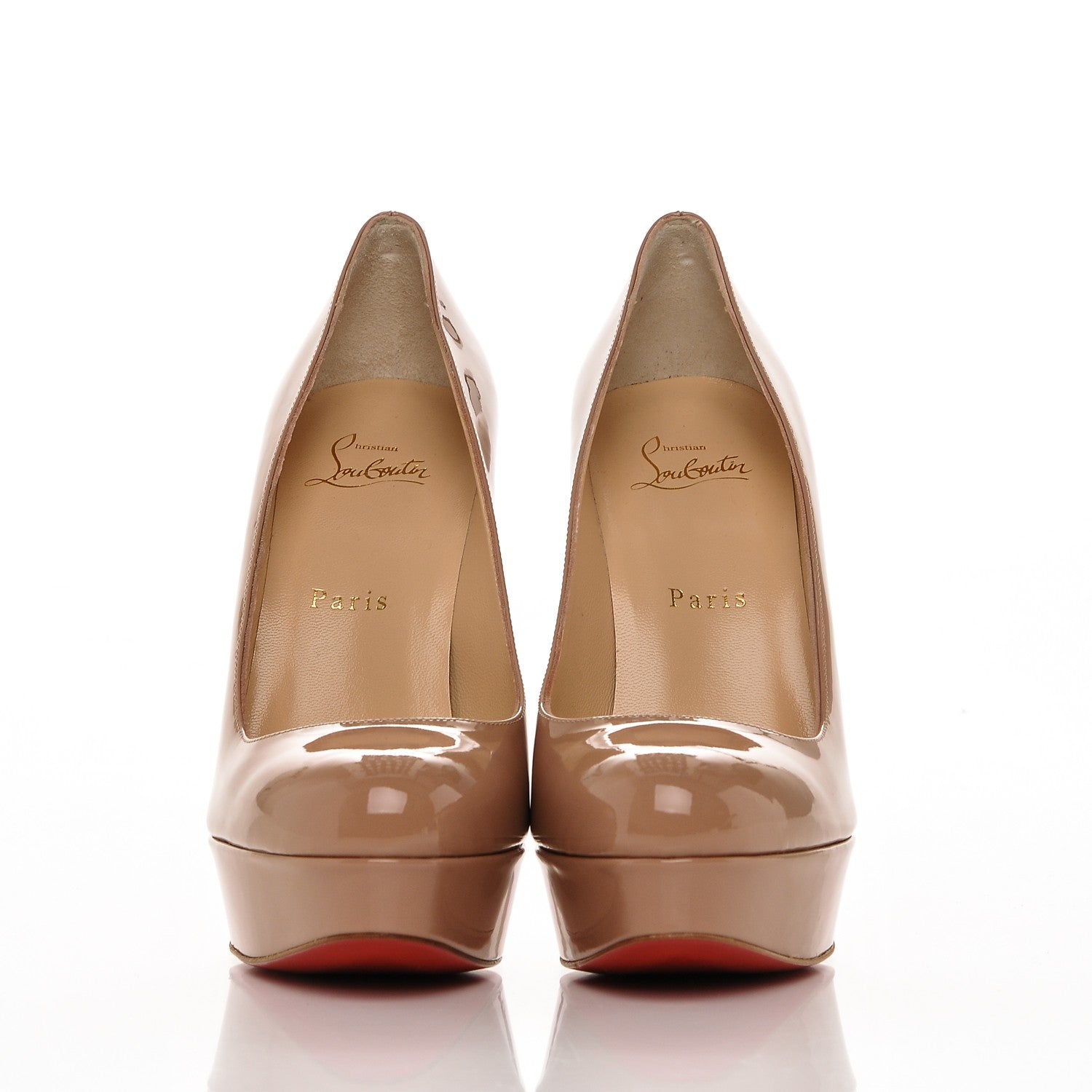 Christian Louboutin Patent Bianca 140 Pumps 38.5 Nude 2 of 7