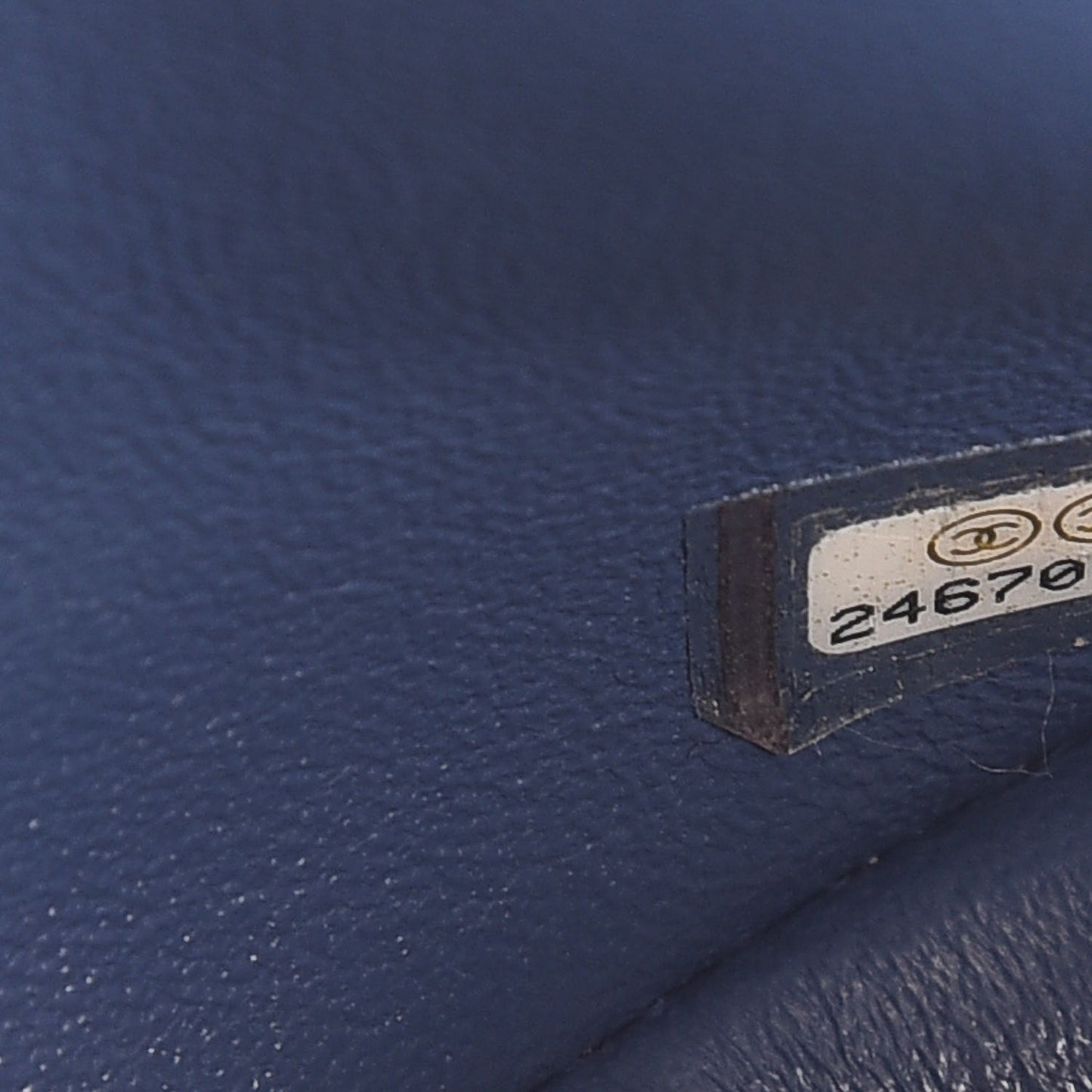 Caviar Quilted Mini Rectangular Flap Navy