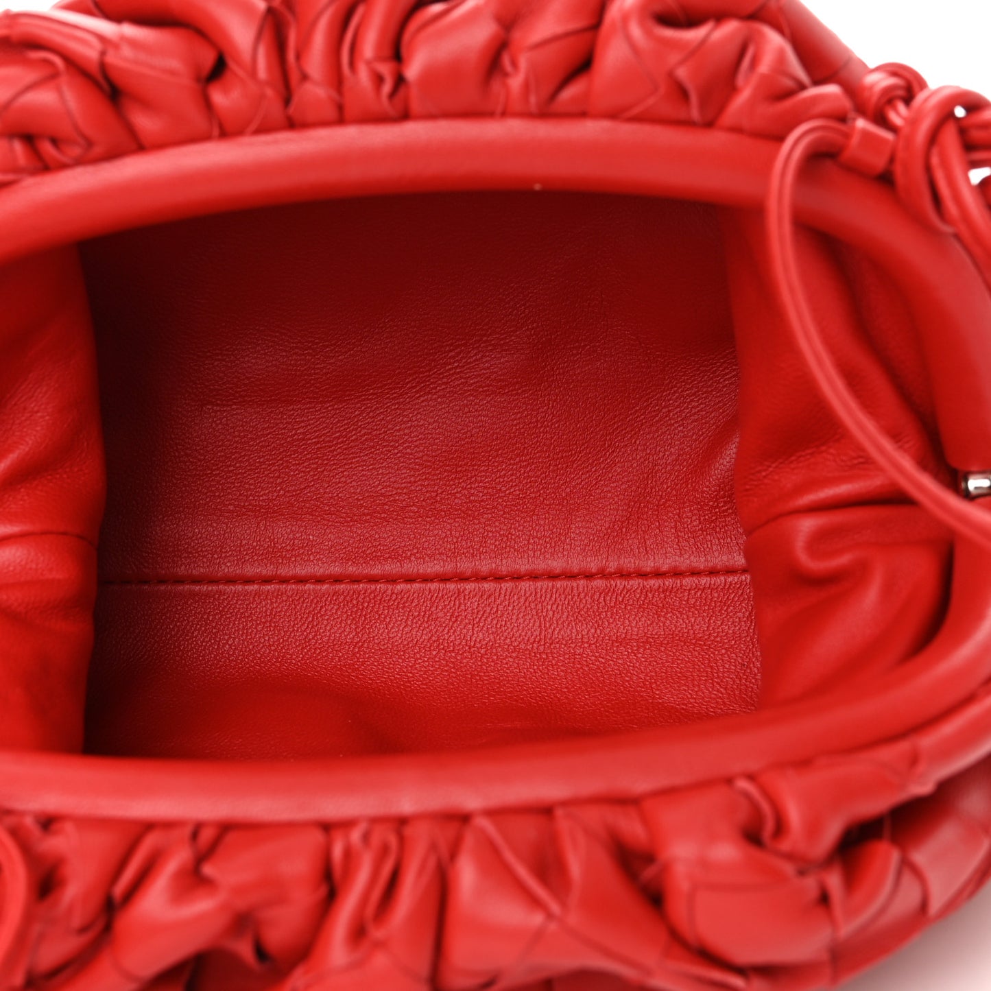 Nappa Intrecciato The Mini Pouch Bright Red