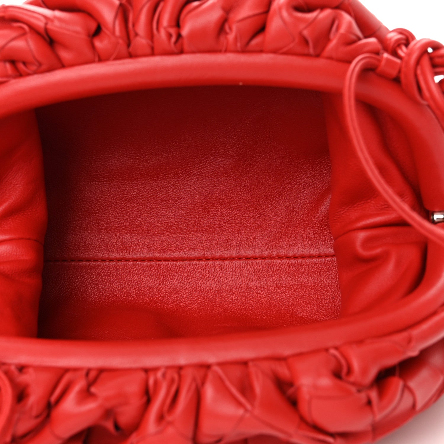 Bottega Veneta Nappa Intrecciato The Mini Pouch Bright Red 5 of 9