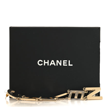 Chanel Metal Cha-Nel Logo Drop Earrings Gold 5 of 5