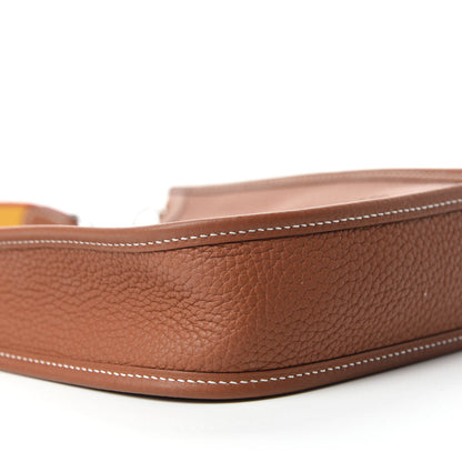 Hermes Taurillon Clemence Amazone Evelyne TPM Gold Jaune Ambre Brique 6 of 10