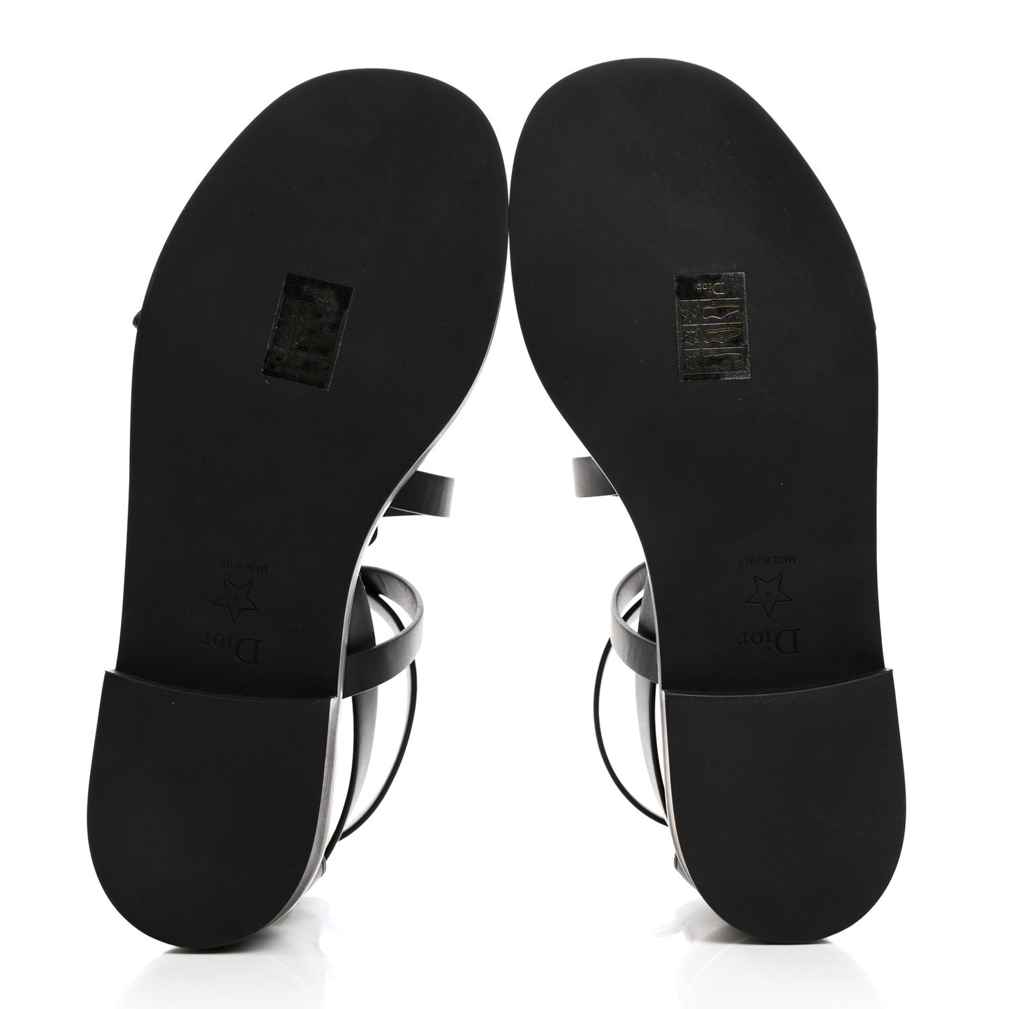 Shiny Calfskin L'Amazone Sandals 36.5 Black