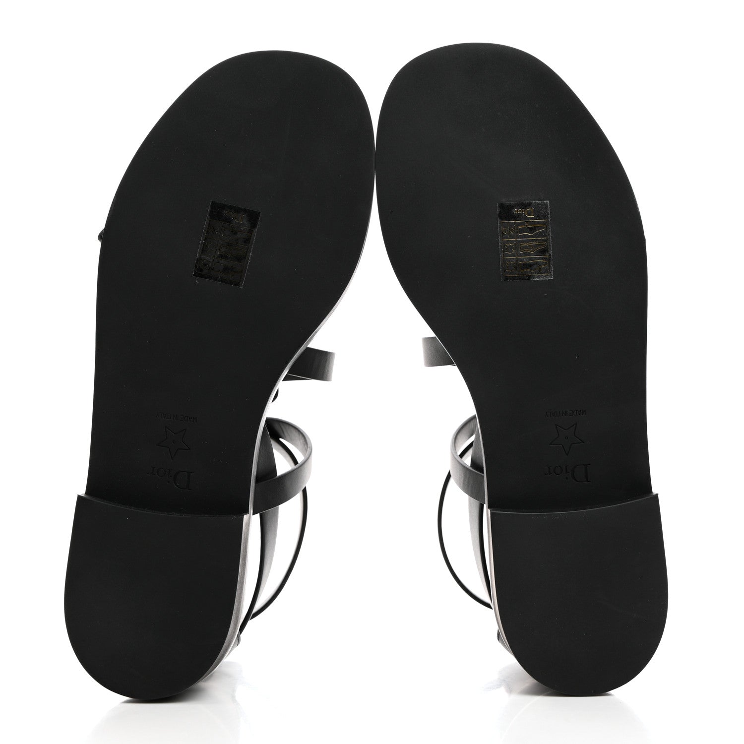Christian Dior Shiny Calfskin L'Amazone Sandals 36.5 Black 5 of 9