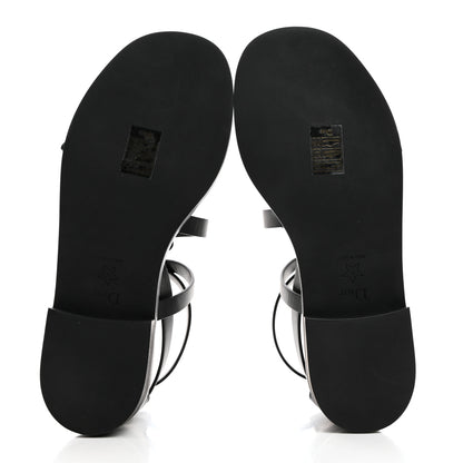 Christian Dior Shiny Calfskin L'Amazone Sandals 36.5 Black 5 of 9