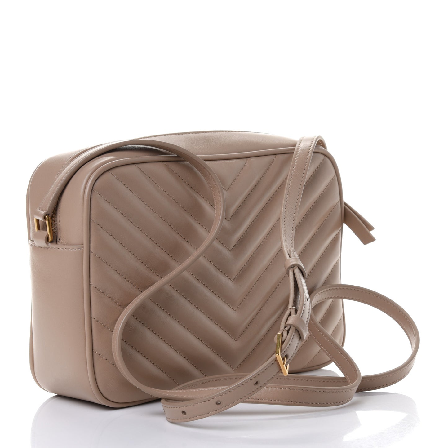 Calfskin Matelasse Monogram Lou Camera Bag Dark Beige