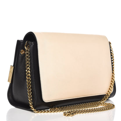 Chloe Lambskin Snakeskin Medium Elle Chain Clutch Cream Black 3 of 10