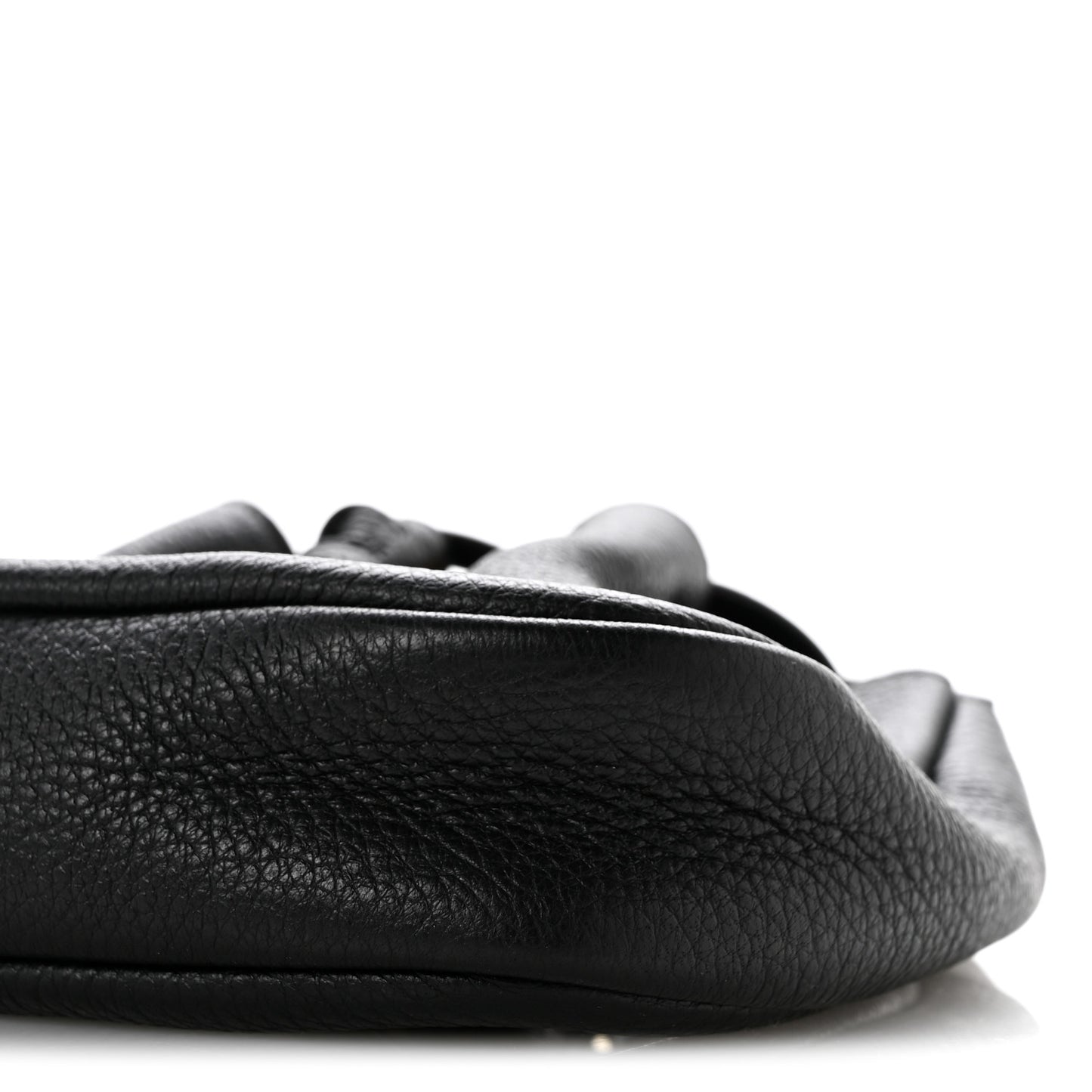Grained Calfskin Paris VII Mini Flat Hobo Black Black