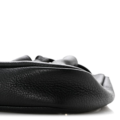 Saint Laurent Grained Calfskin Paris VII Mini Flat Hobo Black Black 10 of 12
