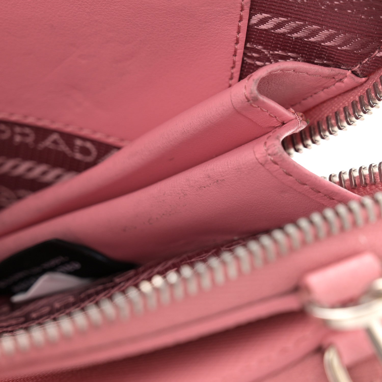 Prada Saffiano Mini Triangle Crossbody Pouch Petalo 12 of 12