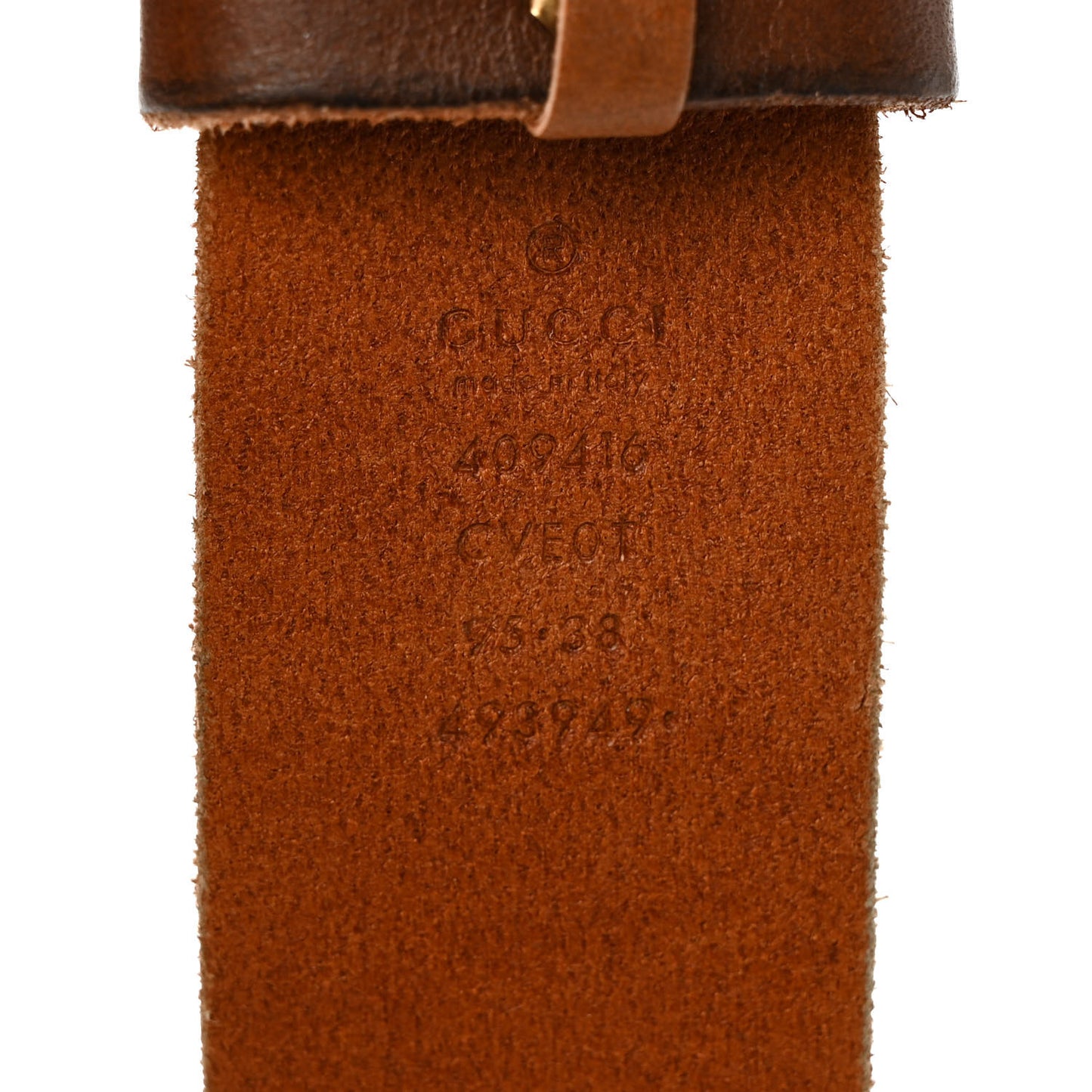 Faded Calfskin Double G 40mm Belt 95 38 Cuir