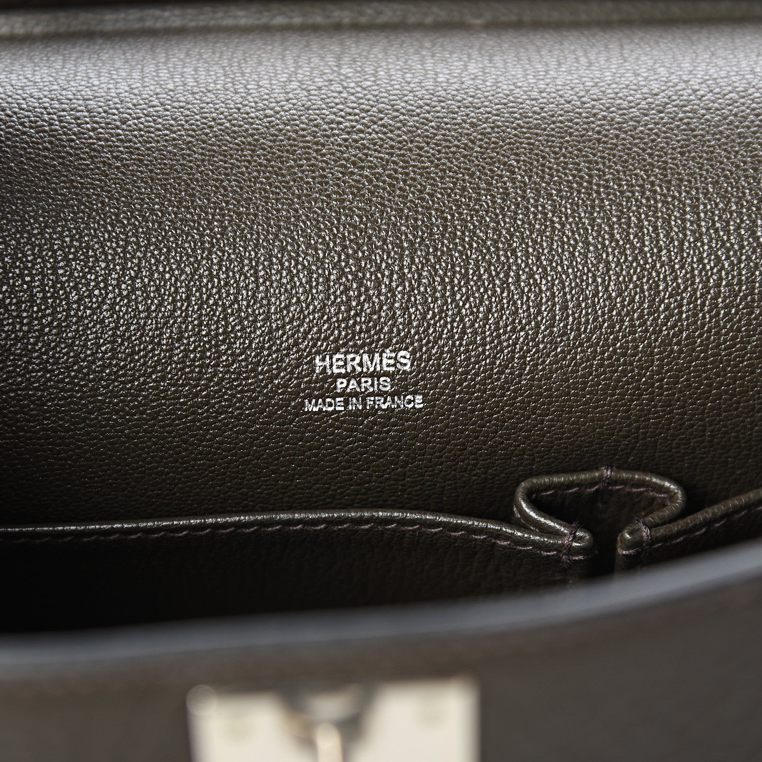 Hermes Taurillon Clemence Jypsiere 28 Vert de Gris 5 of 9