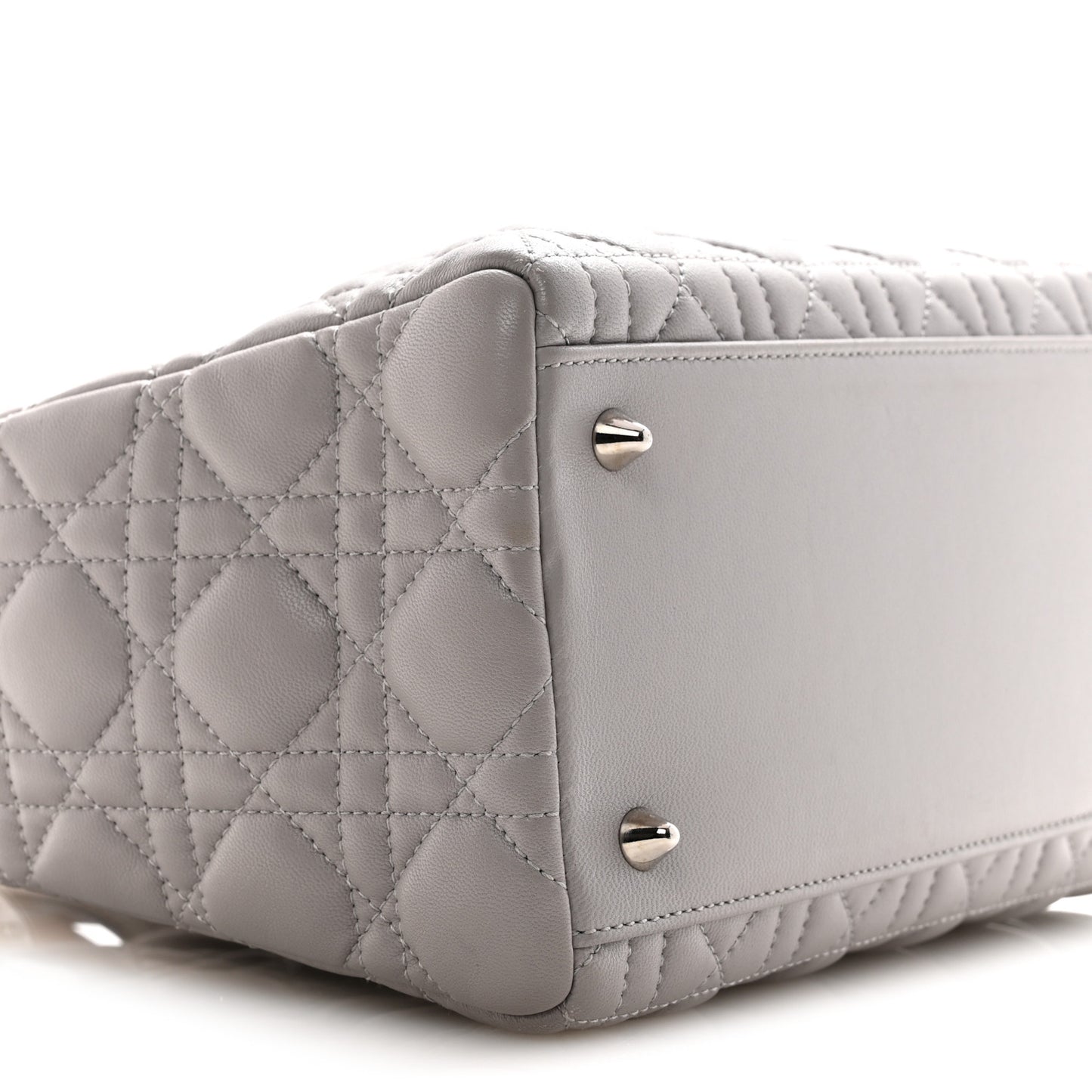 Lambskin Cannage Medium Lady Dior Grey