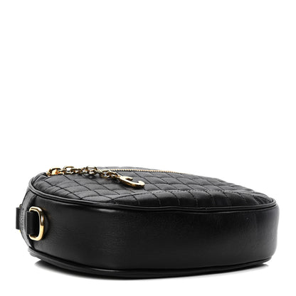 Celine Calfskin Quilted Small C Charm Bag Black 4 of 8
