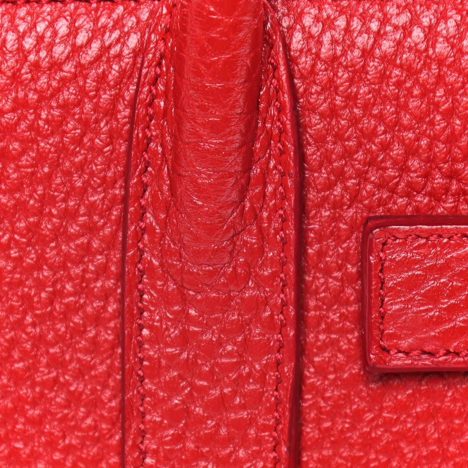 Saint Laurent Grained Calfskin Nano Sac De Jour Lipstick Red 10 of 10