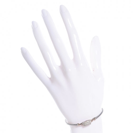 Sterling Silver Diamond 3mm Small Wheaton Bracelet