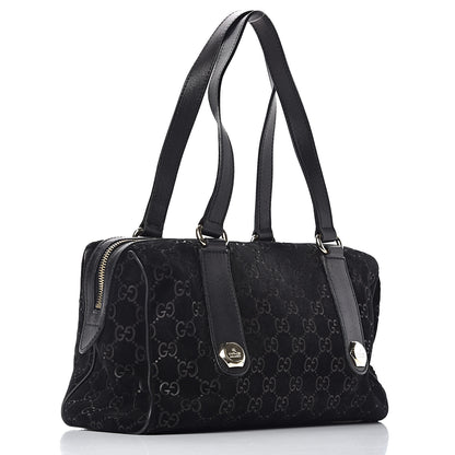 Gucci Guccissima Suede Charmy Boston Black 3 of 10