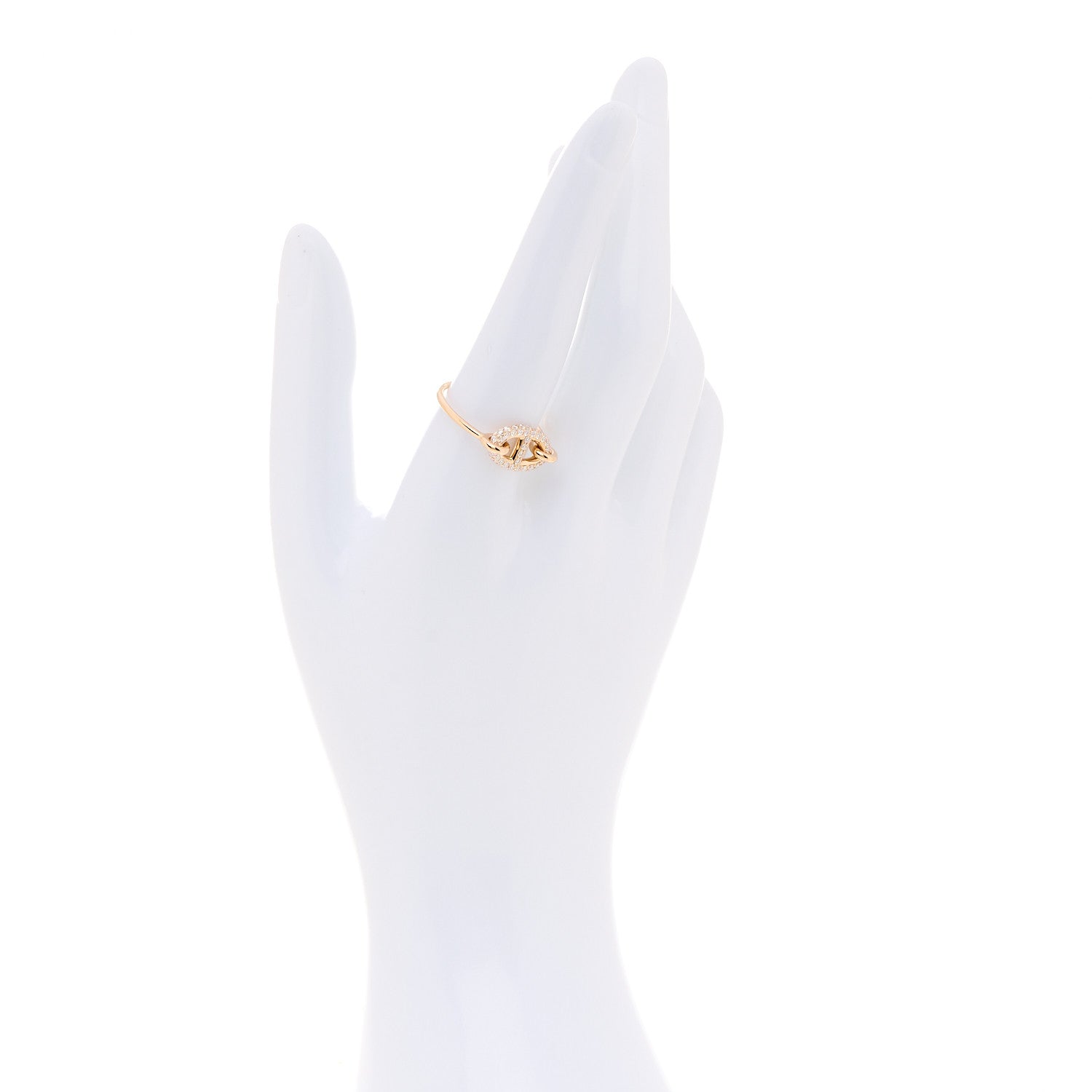 Hermes 18K Rose Gold Diamond Farandole Ring 58 8.5 2 of 6