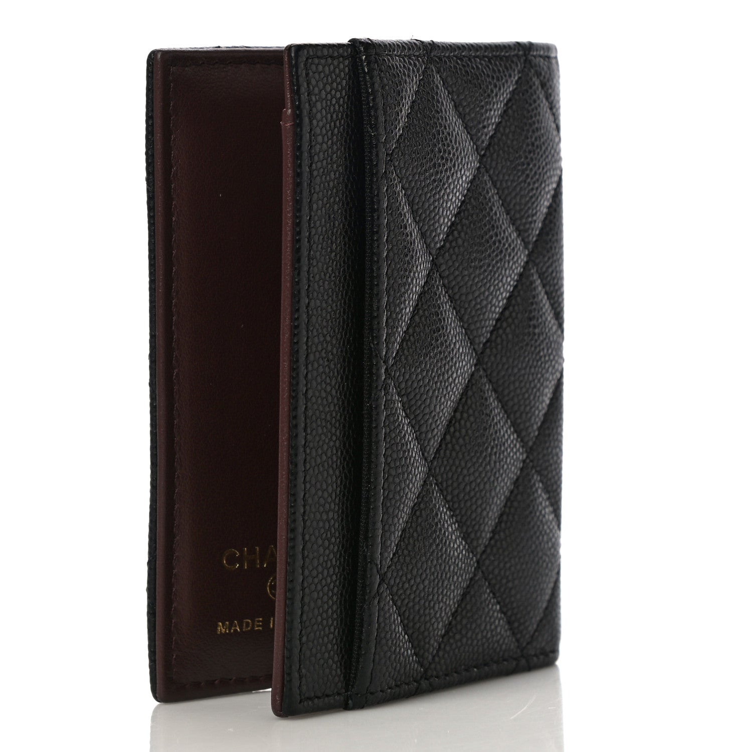 Chanel Caviar Quilted Card Holder Wallet Black 3 of 10