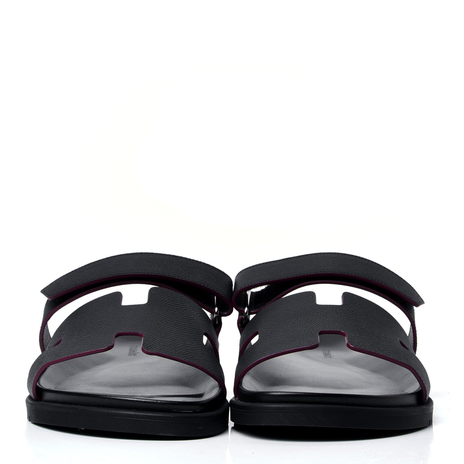 Hermes Epsom Mens Chypre Sandals 44 Black 2 of 5