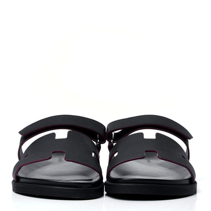 Hermes Epsom Mens Chypre Sandals 44 Black 2 of 5