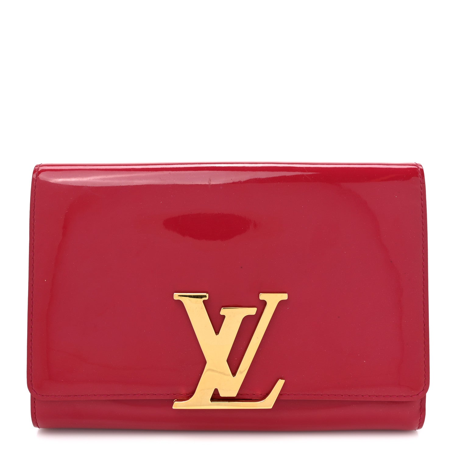 Louis Vuitton Patent Louise Clutch Rose Indien 1 of 12