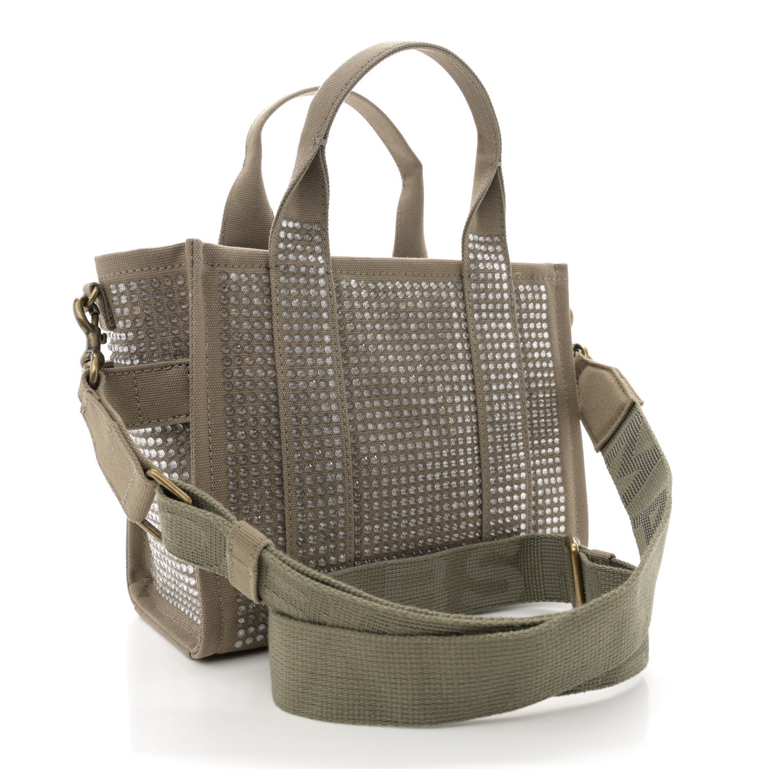 Marc Jacobs Crystal Canvas Small The Tote Bag Slate Green 3 of 12